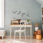 Wallity Birds - 486 Escultura de Pared de Metal Negra